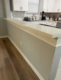 Kitchen renovation with breakfast bar